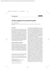 HLA-B27 y patogenia de las espondiloartropatías