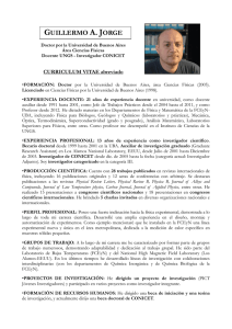 CV Jorge Guillermo A. corto 2013