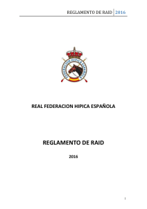 reglamento de raid - Real Federación Hípica Española