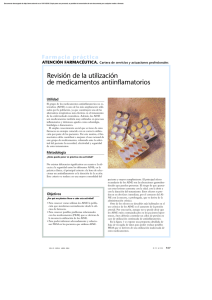 Revisión de la utilización de medicamentos antiinflamatorios