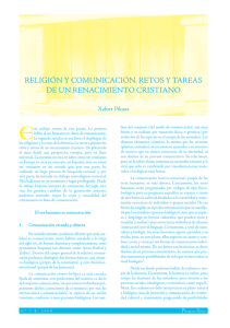 religión y comunicación. retos y tareas de un renacimiento cristiano