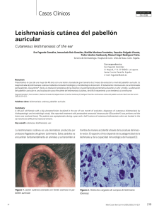 Leishmaniasis cutánea del pabellón auricular - medcutan
