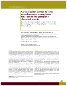 Caracterización sísmica de fallas colombianas por