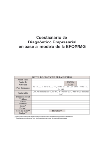 Cuestionario de Diagnóstico Empresarial en base al modelo
