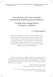 La preeminencia del derecho en derecho internacional: elementos