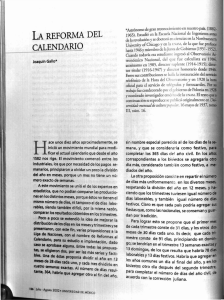 la reforma del calendario - Revista de la Universidad de México