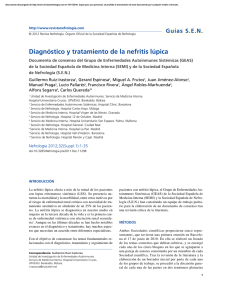 Diagnóstico y tratamiento de la nefritis lúpica
