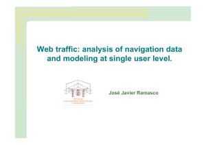 Web traffic: analysis of navigation data and modeling at single user