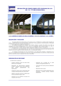 reparación del puente sobre el río guadiana en la n