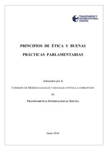 PRINCIPIOS DE ÉTICA Y BUENAS PRÁCTICAS PARLAMENTARIAS