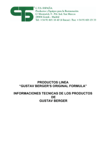 PRODUCTOS LINEA “GUSTAV BERGER`S ORIGINAL FORMULA