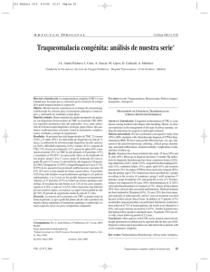Traqueomalacia congénita: análisis de nuestra serie*