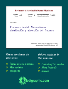 Fluorosis dental: Metabolismo, distribución y absorción del fluoruro