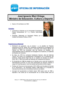 CV José Ignacio Wert Ortega