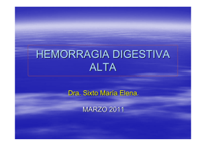 Hemorragia Digestiva Alta - Asociación de Gastroenterología y