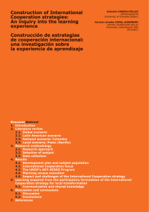 Construction of International Cooperation strategies: An inquiry into