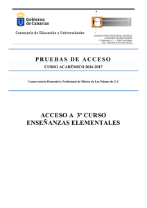 Pruebas Acceso 3º EE 2016-17 - Conservatorio Profesional de