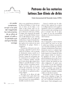 Patrono de los notarios latinos San Ginés de Arlés