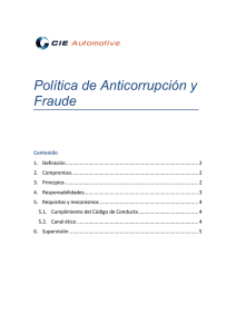 Política de Anticorrupción y Fraude
