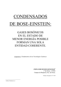 Condensados de Bose-Einstein