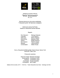 Don Giovanni - Info Abonados - Teatro Nescafé de las Artes