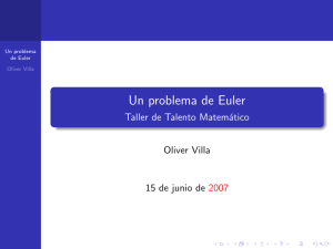 Un problema de Euler - Taller de Talento Matemático