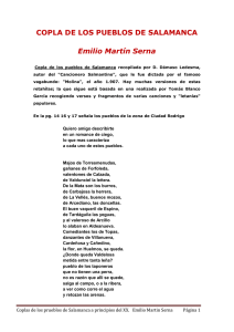COPLA DE LOS PUEBLOS DE SALAMANCA Emilio Martín Serna