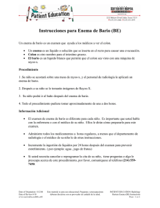 Instrucciones para Enema de Bario (BE)