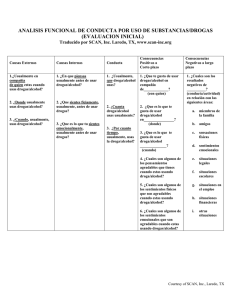 analisis funcional de conducta por uso de substancias/drogas