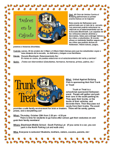 United Against Bullying Club is sponsoring their first Trunk or Treat!