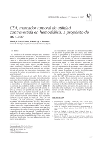 CEA, marcador tumoral de utilidad controvertida en hemodiálisis: a