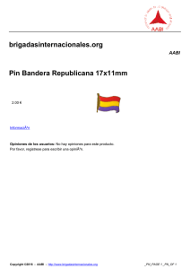brigadasinternacionales.org Pin Bandera Republicana 17x11mm