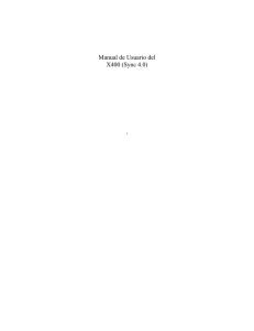Manual de Usuario del X400 (Sync 4.0)