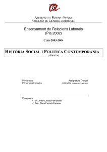 Història Social i Política Contemporània