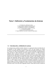 Tema 1: Definición y Fundamentos de Antenas