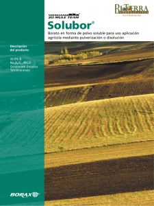 Solubor - Fertilizantes BioTerra SA de CV