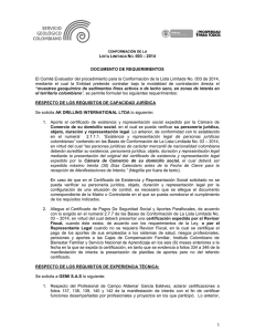 LISTA LIMITADA NO. 003 – 2014 1 DOCUMENTO DE