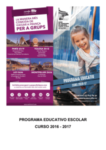 programa educativo escolar curso 2016 - 2017