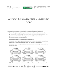 ANEXO 11. EXAMEN FINAL Y NIVELES DE LOGRO