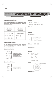 OPERADORES MATEMATICOS teoría y