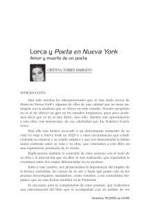 Lorca y Poeta en Nueva York. Amor y muerte de un poeta