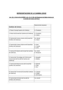 Llistat d`entitats - Cambra de Comerç, Indústria i Navegació de Reus