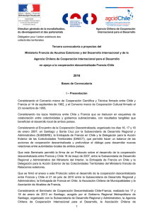1 Tercera convocatoria a proyectos del Ministerio Francés de