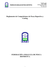 Reglamento FAPD - Federación Andaluza de Pesca Deportiva
