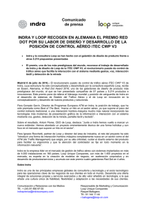 Comunicado de prensa INDRA Y LOOP RECOGEN EN ALEMANIA