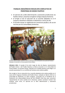 PUEBLOS AMAZÓNICOS RESUELVEN CONFLICTOS DE