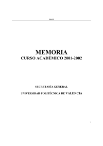 Memoria del curso académico 2001-2002