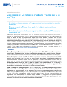 Calendario: el Congreso aprueba la “vía rápida” y la ley TAA