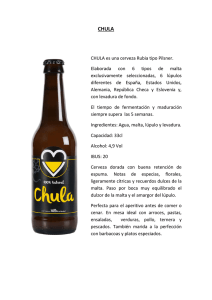 CHULA es una cerveza Rubia tipo Pilsner. Elaborada con 6 tipos de