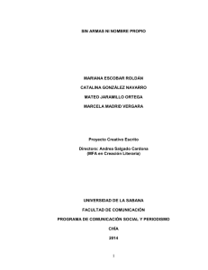 SIN ARMAS NI NOMBRE PROPIO MARIANA ESCOBAR ROLDÁN